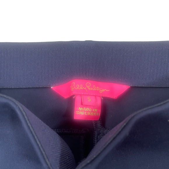 Lilly Pulitzer Small Black Pull On Elastic Waist Skinny Pants Rear Pockets - Pi - Picture 7 of 9